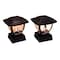 Maxsa Innovations Solar Post Cap & Deck Railing Lights, Dark Bronze, 2PK 41681 - alternate 1
